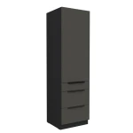 Hochschrank Aria graphit/schwarz 60 DKS-210 3S 1F