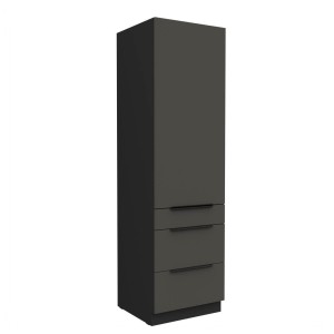 Hochschrank Aria graphit/schwarz 60 DKS-210 3S 1F