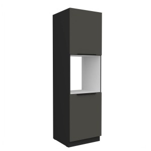 Backofenumbauschrank Aria graphit/schwarz 60 DP-210 2F