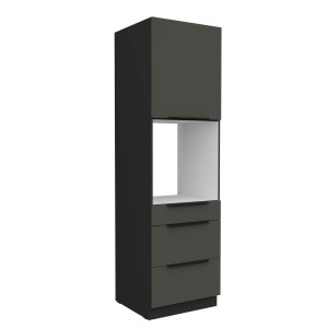 Backofenumbauschrank Aria graphit/schwarz 60 DPS-210 3S 1F