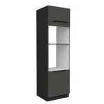 Umbauschrank für Backofen und Mikrowelle Aria graphit/schwarz 60 DPM-210 2F