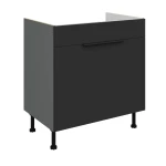 Spülenunterschrank Aria schwarz/anthrazit 80 ZL 1S BB