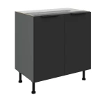 Unterschrank Aria schwarz/anthrazit 80 D 2F BB