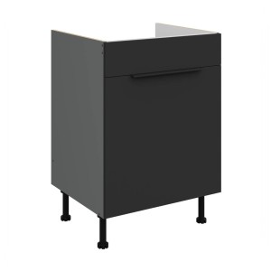 Spülenunterschrank Aria schwarz/anthrazit 60 ZL 1S BB