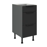 Unterschrank Aria schwarz/anthrazit 40 D 3S BB