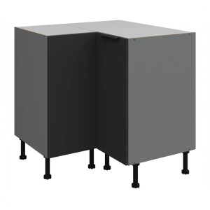 Eckunterschrank Aria schwarz/anthrazit 90x90 DN 2F BB