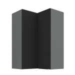 Eck-Hängeschrank Aria schwarz/anthrazit 60x60 GN-90 2F (90°)