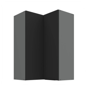 Eck-Hängeschrank Aria schwarz/anthrazit 60x60 GN-90 2F (90°)