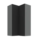Eck-Hängeschrank Aria schwarz/anthrazit 60x60 GN-108 2F (90°)