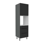 Backofenumbauschrank Aria schwarz/anthrazit 60 DPS-210 3S 1F