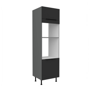 Umbauschrank für Backofen und Mikrowelle Aria schwarz/anthrazit 60 DPM-210 2F