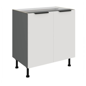 Unterschrank Aria weiß/anthrazit 80 D 2F BB