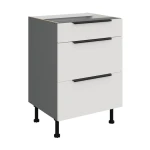 Unterschrank Aria weiß/anthrazit 60 D 3S BB