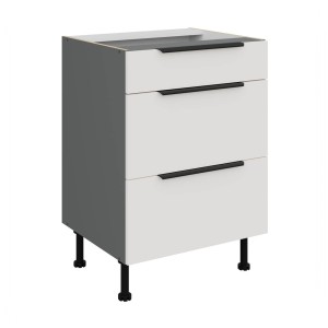 Unterschrank Aria weiß/anthrazit 60 D 3S BB