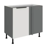 Eckanrichte Aria weiß/anthrazit 105 ND 1F BB