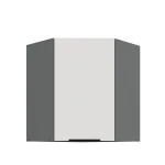 Eck-Hängeschrank Aria weiß/anthrazit 60x60 GN-72 1F (45°)
