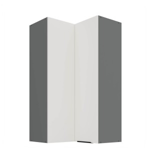 Eck-Hängeschrank Aria weiß/anthrazit 60x60 GN-108 2F (90°)