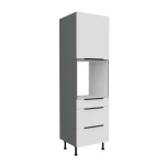 Backofenumbauschrank Aria weiß/anthrazit 60 DPS-210 3S 1F