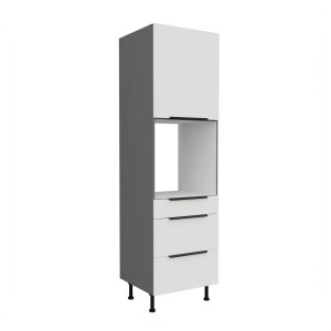 Backofenumbauschrank Aria weiß/anthrazit 60 DPS-210 3S 1F