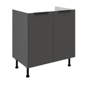 Spülenunterschrank Aria graphit/anthrazit 80 ZL 2F BB