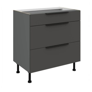 Unterschrank Aria graphit/anthrazit 80 D 3S BB