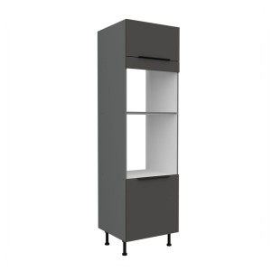Umbauschrank für Backofen und Mikrowelle Aria graphit/anthrazit 60 DPM-210 2F