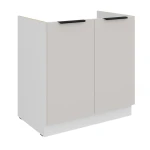 Spülenunterschrank Como cashmere/weiß 80 ZL 2F BB