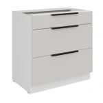 Unterschrank Como cashmere/weiß 80 D 3S BB