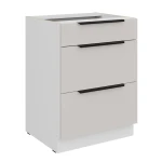 Unterschrank Como cashmere/weiß 60 D 3S BB