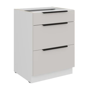 Unterschrank Como cashmere/weiß 60 D 3S BB