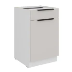 Unterschrank Como cashmere/weiß 50 D 1F 1S BB