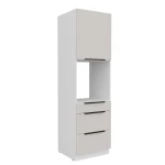 Backofenumbauschrank Como cashmere/weiß 60 DPS-210 1F 3S
