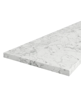 Arbeitsplatte aus Laminat 38mm Marmor Carrara 60cm breit