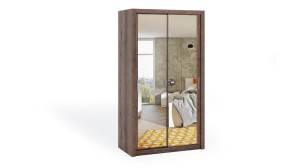 Schiebetür Kleiderschrank Bono 120 mit Spiegel monastery eiche