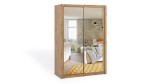Schiebetür Kleiderschrank Bono 150 mit Spiegel artisan eiche
