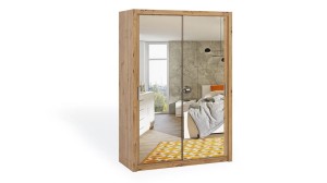 Schiebetür Kleiderschrank Bono 150 mit Spiegel artisan eiche