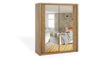 Schiebetür Kleiderschrank  Bono 180 mit Spiegel  artisan eiche