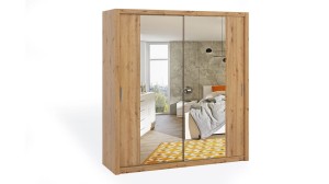 Schiebetür Kleiderschrank Bono 200 mit Spiegel artisan eiche