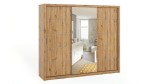 Schiebetür Kleiderschrank Bono 250 mit Spiegel artisan eiche