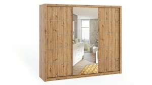 Schiebetür Kleiderschrank Bono 250 mit Spiegel artisan eiche