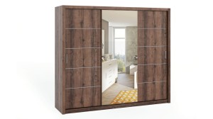 Schiebetür Kleiderschrank Bono 250 mit Spiegel monastery eiche