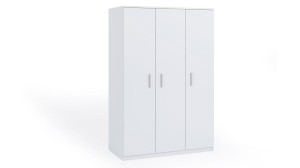 Drehtür Kleiderschrank Bono 3-türig 135cm weiß