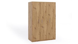 Drehtür Kleiderschrank Bono 3-türig 135cm artisan eiche