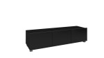 TV-Lowboard Calabrini 150 schwarz/ schwarz hochglanz