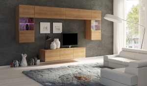 Wohnwand Calabrini 2 golden oak