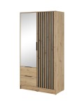 Kleiderschrank Spiegelschrank Nelly 2D 105cm artisan eiche
