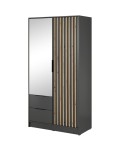 Kleiderschrank Spiegelschrank  Nelly 2D 105cm graphit