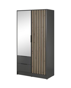 Kleiderschrank Spiegelschrank  Nelly 2D 105cm graphit
