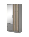 Kleiderschrank Spiegelschrank  Nelly 2D 105cm grau