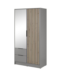 Kleiderschrank Spiegelschrank  Nelly 2D 105cm grau